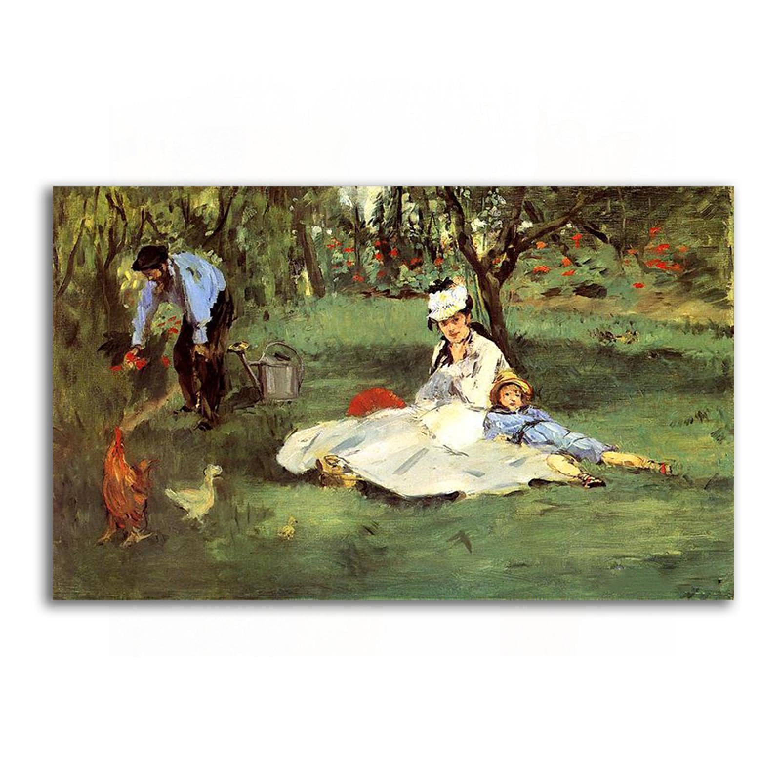 Amazon.com: LKXGRRSFG The Monet Family in the Garden Famous